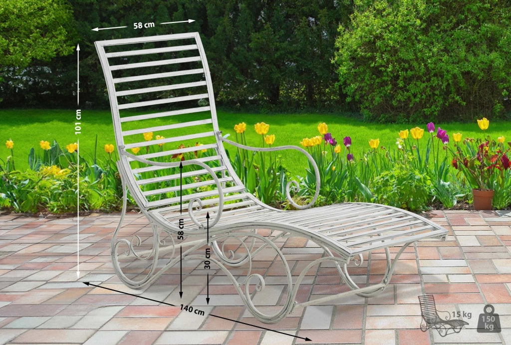 Lettino da giardino Amiens 1