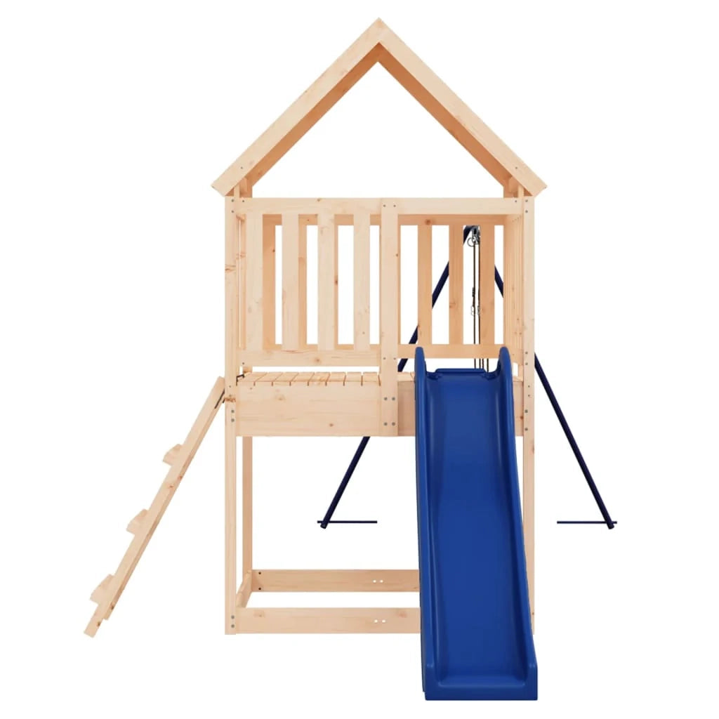 Area giochi all'aperto con altalene scivolo e robuste strutture per arrampicarsi  giochi da giardino 564 x 235 x 228 cm legno di pino massiccio 02_0004891