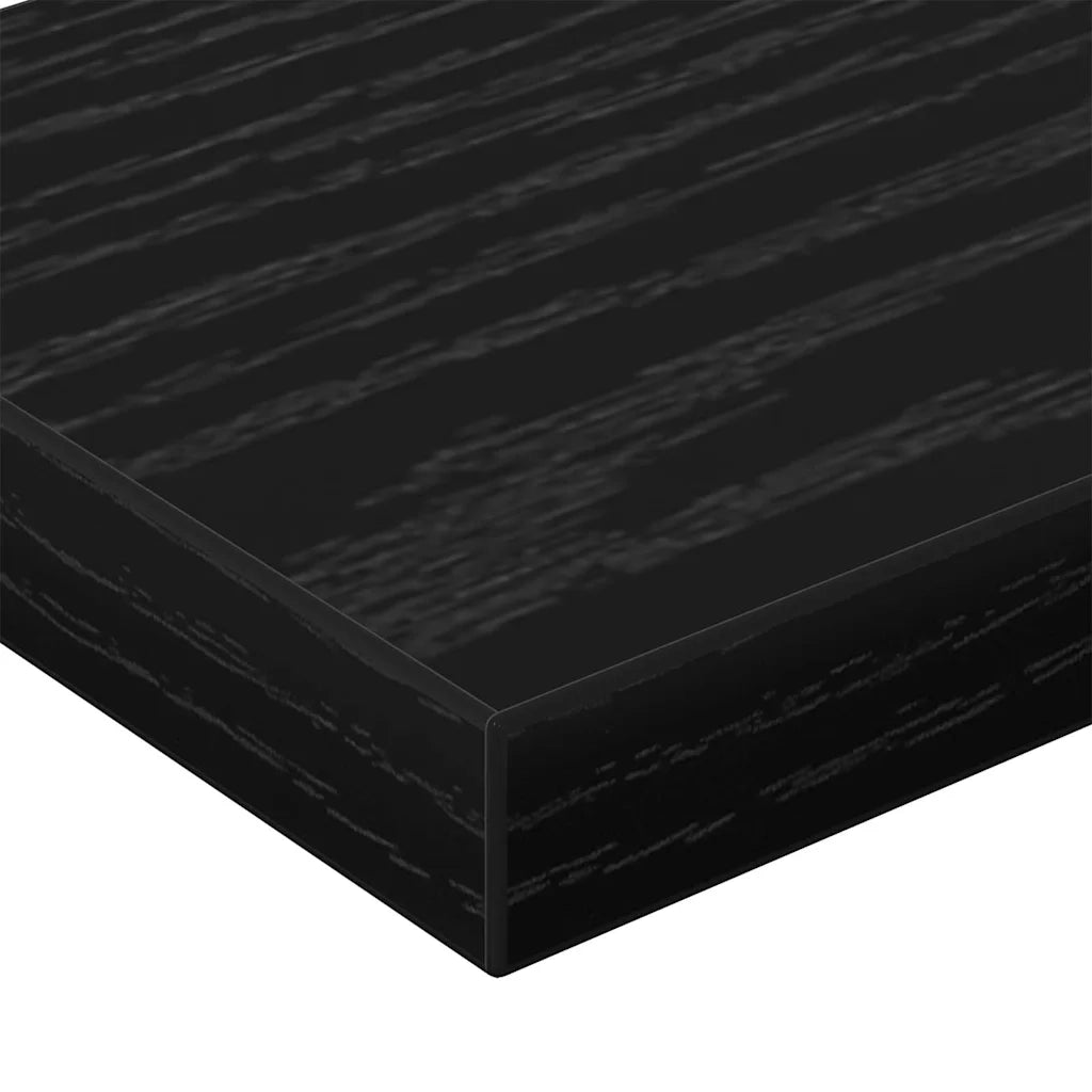 vidaXL Scaffale 4 pcs Nero 60 x 10 x 1.5 cm Legno multistrato