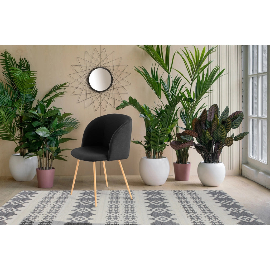 Set di 2 sedie Celina 200 in tessuto nero