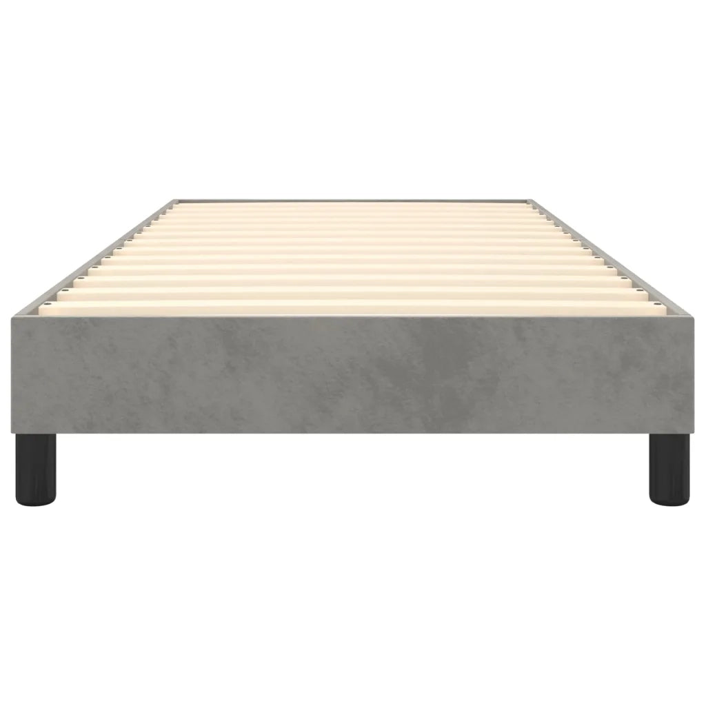 Struttura Letto a Rete a Molle-Giroletto Grigio Chiaro 80x200 cm Velluto 198358