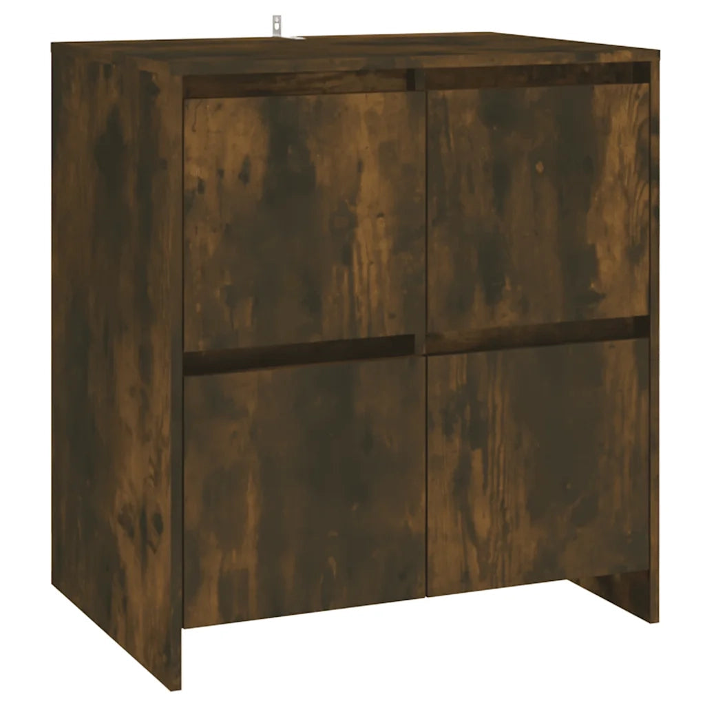 Credenze 2 pz Rovere Fumo in Legno Multistrato 3098086
