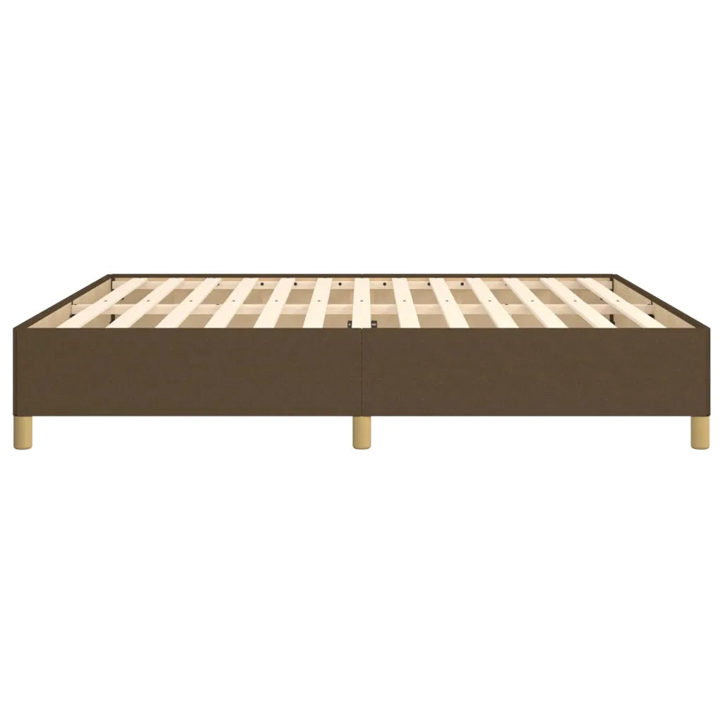 Struttura Letto a Rete a Molle-Giroletto Marrone Scuro 180x200 cm Tessuto 808364