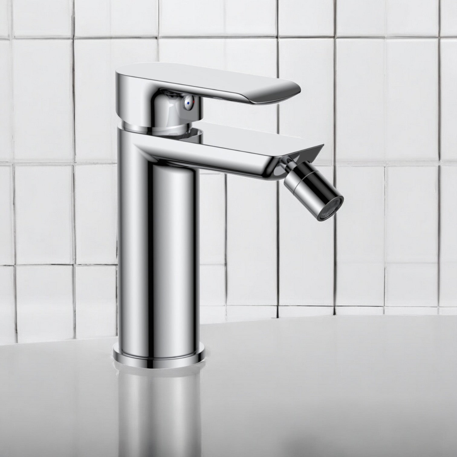 Miscelatore bidet moderno cromato completo