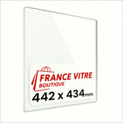 442 x 434 x 4 mm - Vetro per stufa a legna - vetro camino di ricambio - vetro per caminetto resistente al fuoco - France Vitre