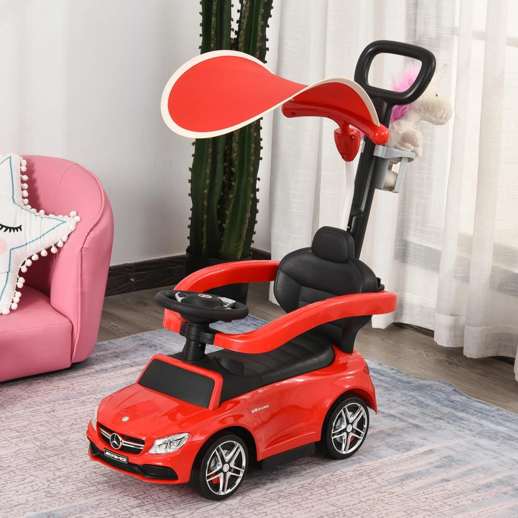 Auto Macchina Cavalcabile per Bambini con Maniglione con Licenza Mercedes AMG Rossa