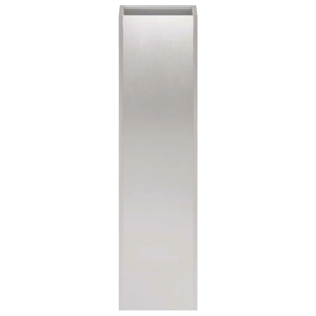 Vaso da giardino 2 pz Argento 20 x 20 x 75 cm Acciaio Inox 8005325