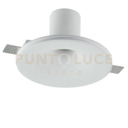 INCASSO EVA BIANCO 1 LUCE ATTACCO E27 18X1,3CM IN GESSO VERNICIABILE