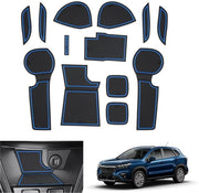 Accessori per Suzuki S-Cross III da 2022, Antislipmatten in gomma, Console centrale con contenitore, Blu