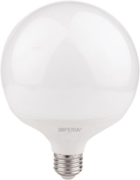 Imperia 6011829 Lampadina LED Globo E27, 16 W, Bianco Opale, 15.6 x 12 x 12 cm