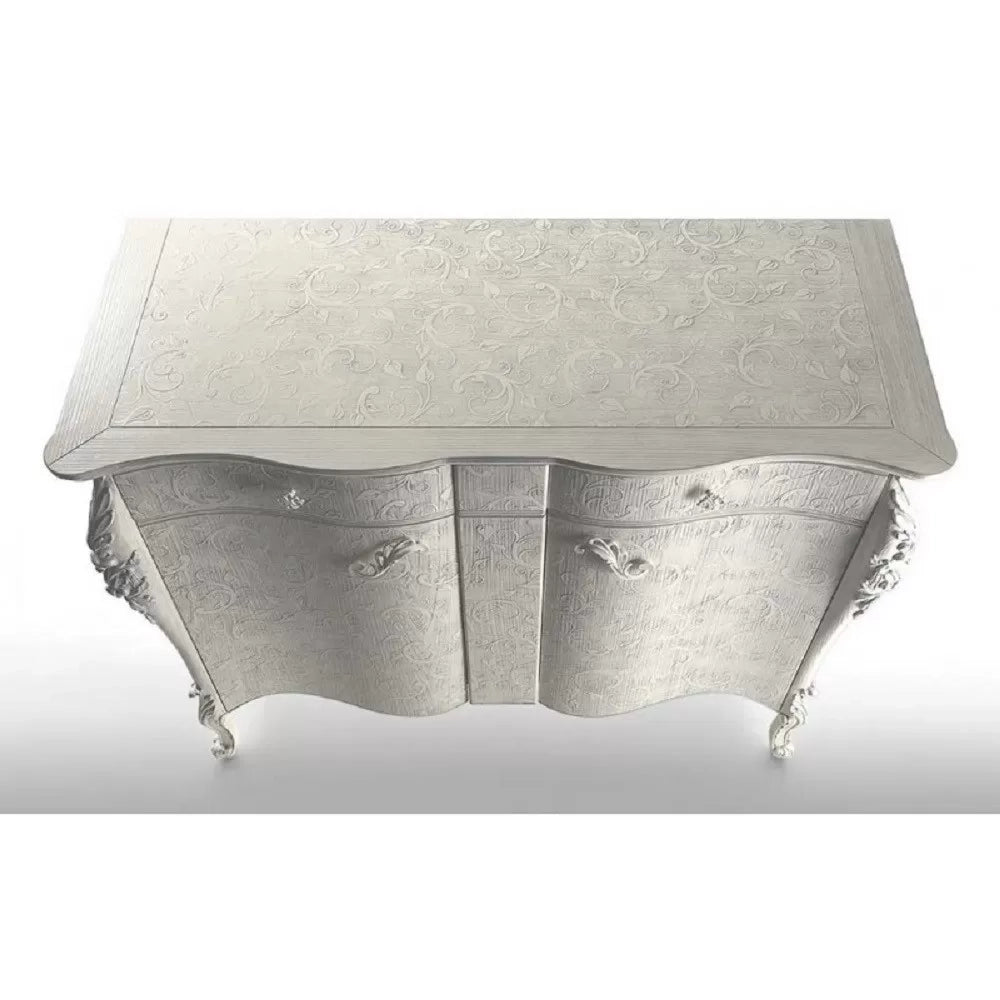 Madia credenza sagomata 2 ante legno bianco l.137 p.57 h.110 - Mobili 2G
