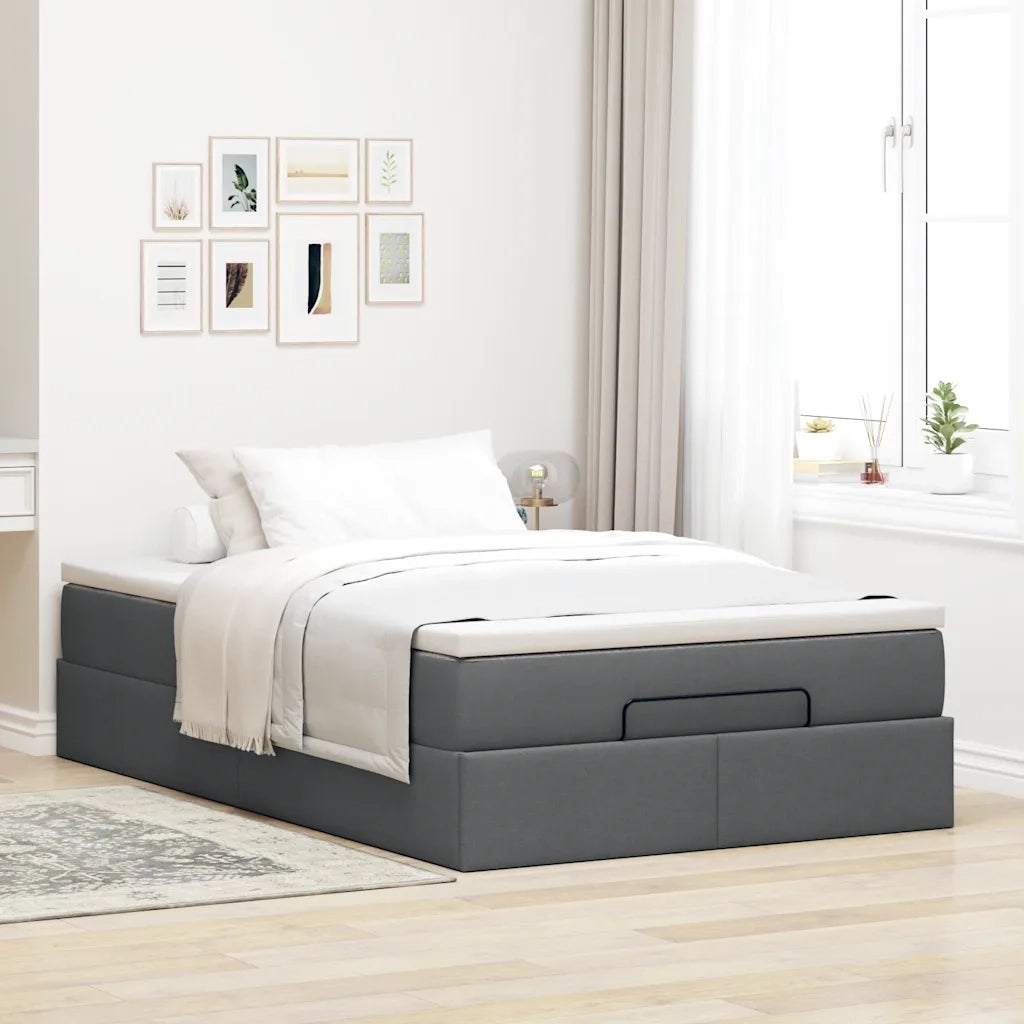 Struttura Letto Pouf con Materasso 80x200 cm in Tessuto 3311093
