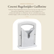 Taglierino per bagel con protezione - Resistenente all'acqua di lavastoviglie - Grip comodo - Facile da utilizzare - Tagliare bagel/muffin - Gadget per tagliare il pane - Taglierino per pane