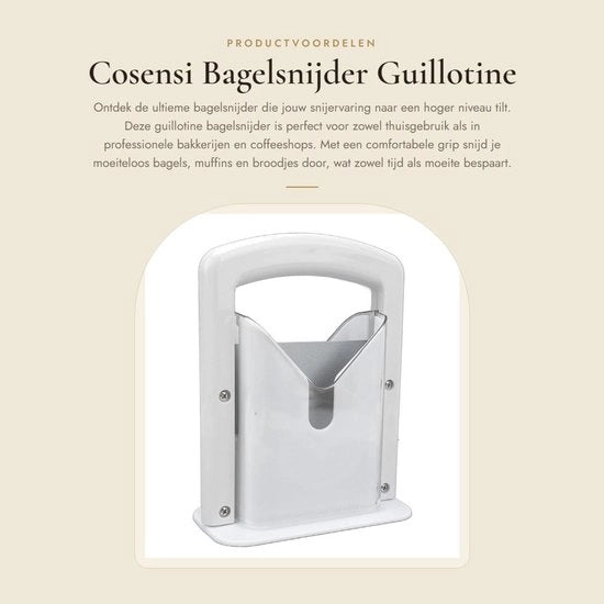 Taglierino per bagel con protezione - Resistenente all'acqua di lavastoviglie - Grip comodo - Facile da utilizzare - Tagliare bagel/muffin - Gadget per tagliare il pane - Taglierino per pane
