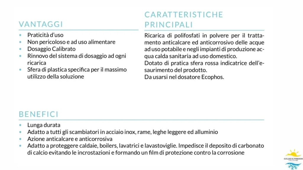 Cartuccia ricambio polifosfati Ecocart Manta Ecologica - Ricarica