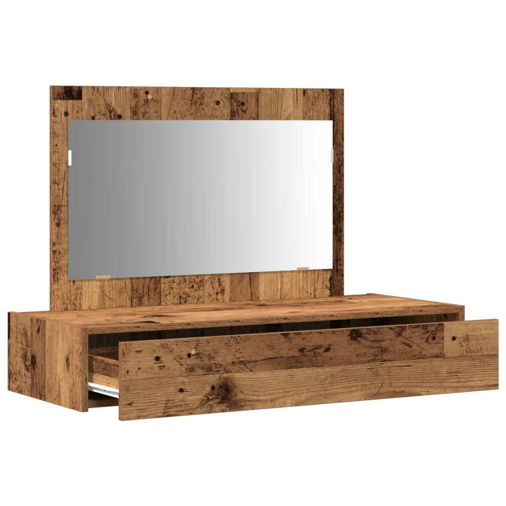 Tavolo da Toeletta Appeso - Legno Vintage - 100x40x70 cm