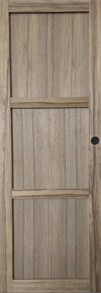 Porta Scorrevole Frake 3 Ante H204 x L73 e 2 Gusci Nera senza maniglia