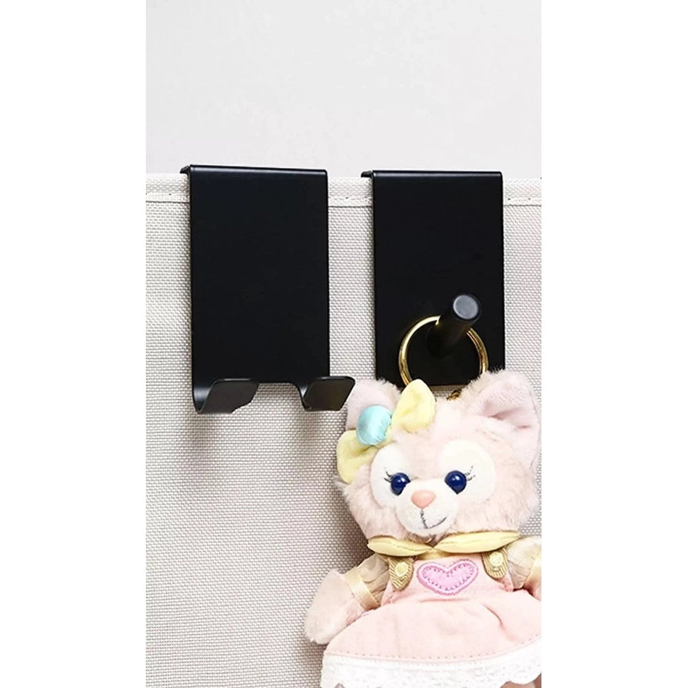 Trade Shop - Gancio Bifacciale Per Box Doccia 3 Ganci Accappatoio Tergivetro Bagno Nero 87773 -