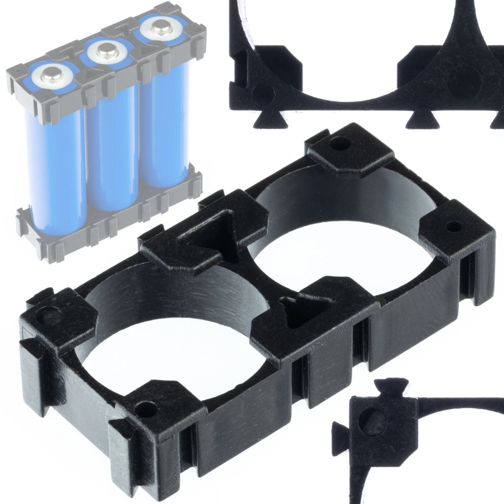 Custodia per Batterie 1x2 per 2 Celle 18650 – Plastica di Alta Qualità | Configurazione Flessibile