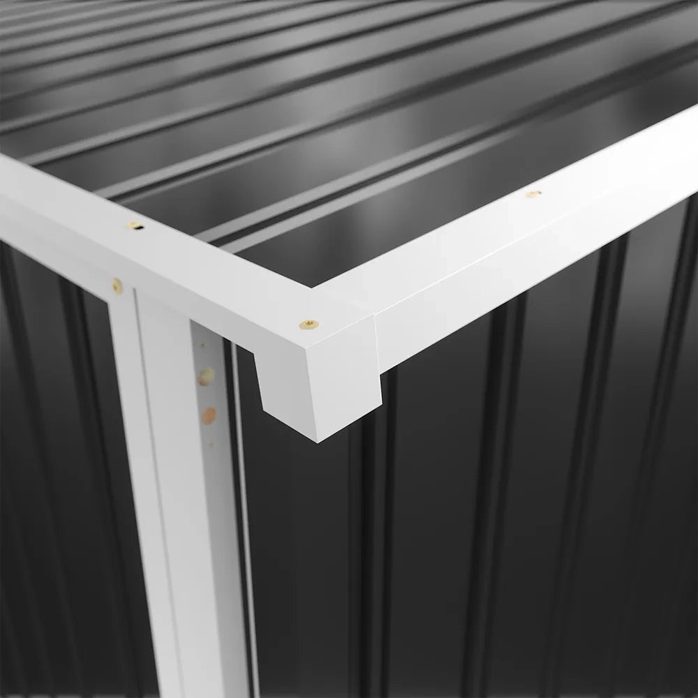 Casetta da giardino in acciaio zincato nero 1,51x1,03xh1,96 m - 48kg- 1,55 metri quadri