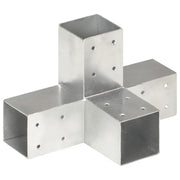 Connettore per Pali a Forma di X in Metallo Zincato 71x71 mm cod mxl 60669