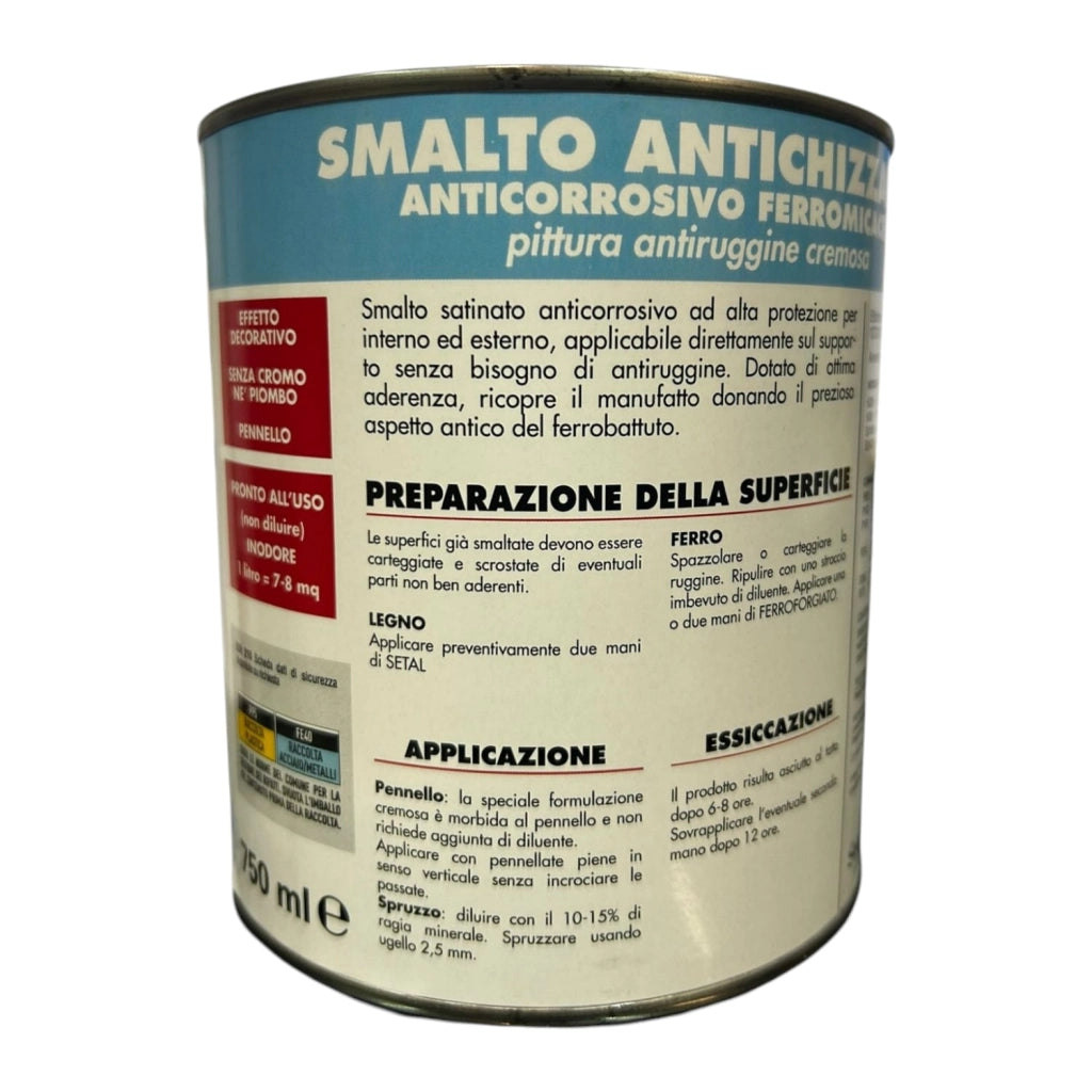 SMALTO ANTIRUGGINE FERROFORGIATO ARDESIA 750ML
