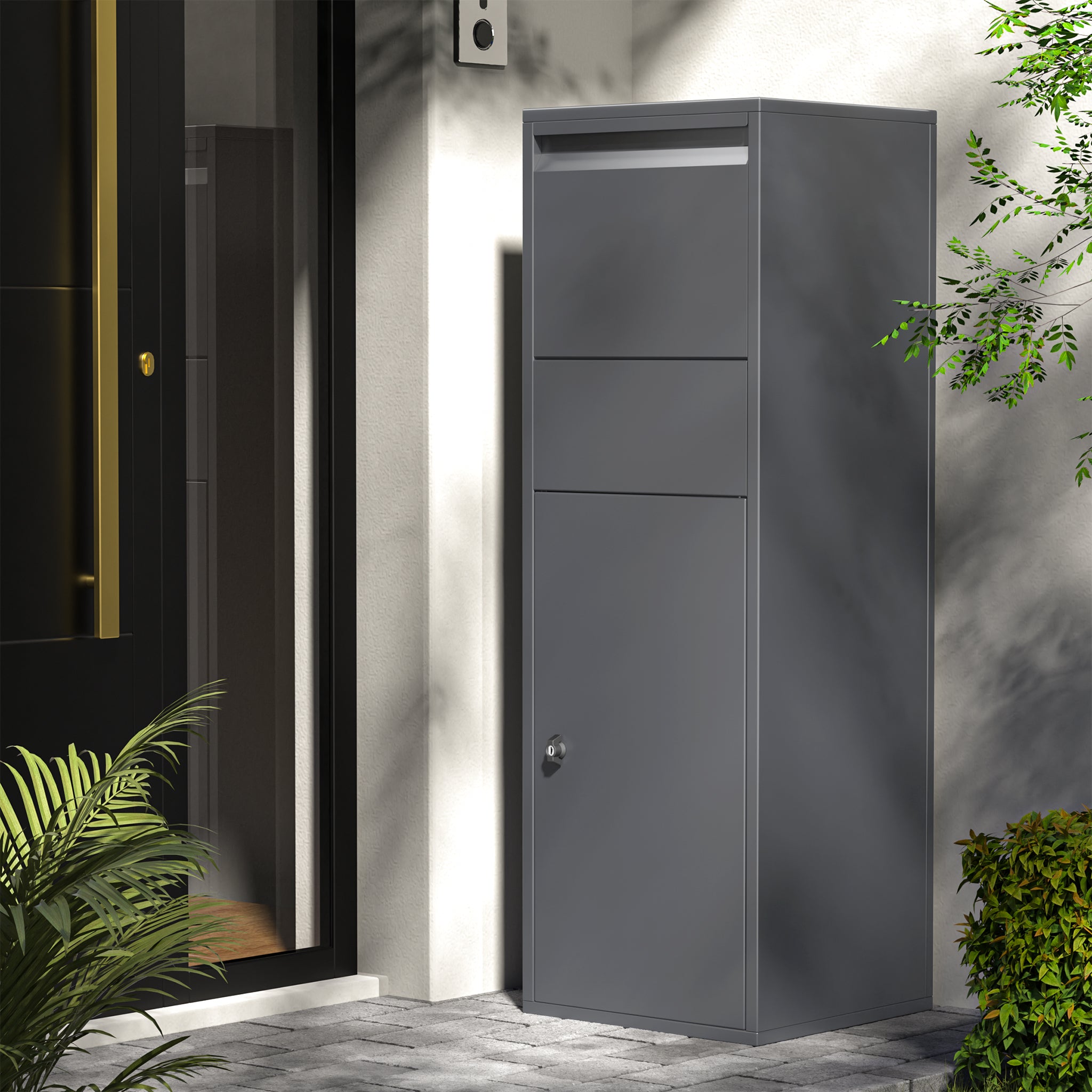 Cassetta postale portapacchi antracite per pacchi medi e piccoli Parcel box