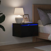 Comodini a Parete con Luci LED 2 pz Nericod mxl 132938