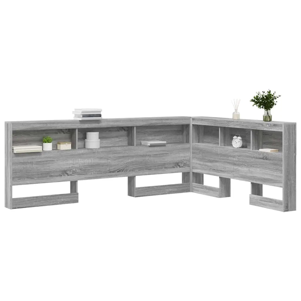 Testata contenitore Grigio Sonoma 135 cm Legno multistrato 3335554