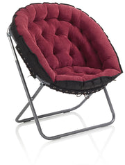 Poltrona Imbottita 77x70x92 cm in Velluto Rosso