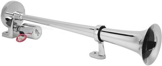 Altoparlante a alta pitch - Pannello di diffusione - Finitura cromata lucidata - 135db - 12V/24V - Per uso in auto, treno, barca - 450mm