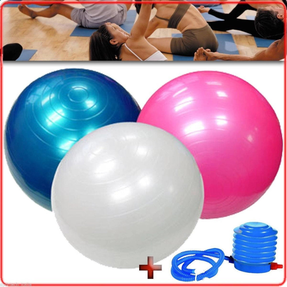Trade Shop - Gymball Palla Per Esercizi Addominali Yoga Pilates Fitness Palestra Diam. 75cm -