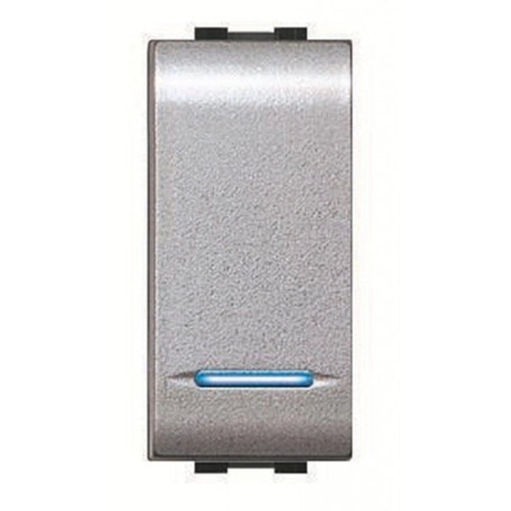 Deviatore Life Unipolare grigio illuminato