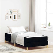 Letto a molle con materasso Nero 90 x 190 cm Tessuto 3398530
