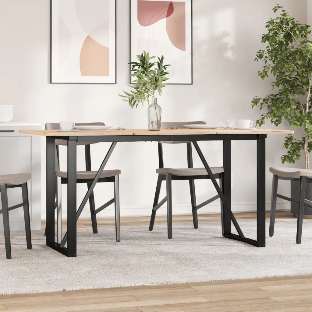 Telaio Gambe a O per Tavolo da Pranzo 120x60x73 cm in Acciaio 357886