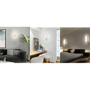 Trade Shop - Applique Led Ovale 9 Watt Parete Lumetto Luce Bianca Fredda Calda Naturale E25 -