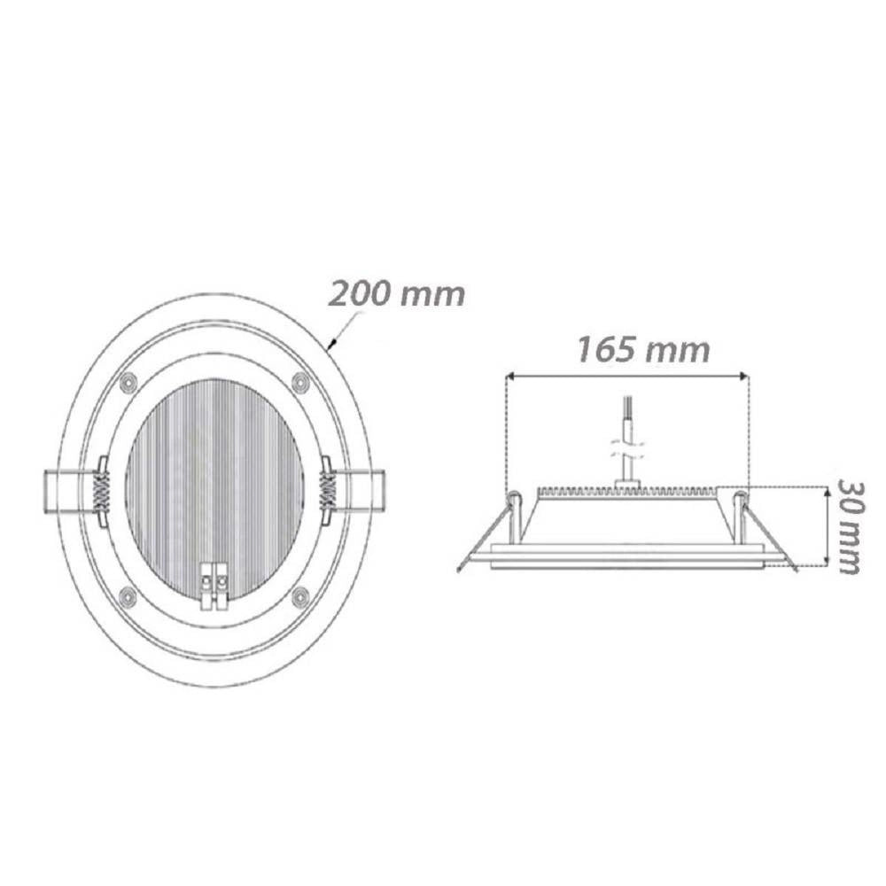 Trade Shop - Pannello Led Slim Incasso Bordo In Vetro 18w Cct 3 Colorazione Di Luce P165e-t3c -