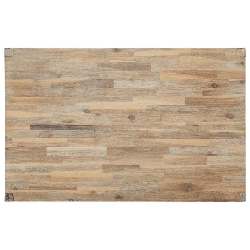 Tavolo da Pranzo 110x70x75 cm in Legno Massello di Acacia  cod mxl 20449