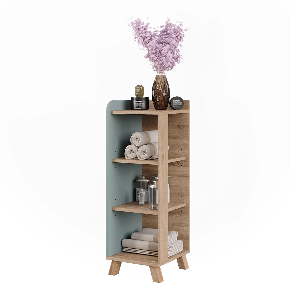Vicco Mobiletto midi Sonoma/blu 30 x 90 cm con 4 ripiani