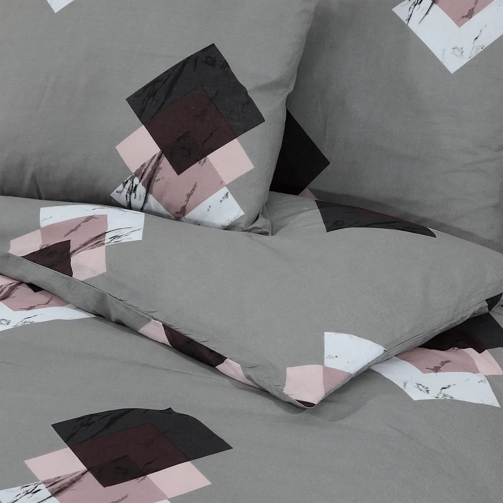 Set Copripiumino Grigio 200x220 cm in Cotone CFW5145318