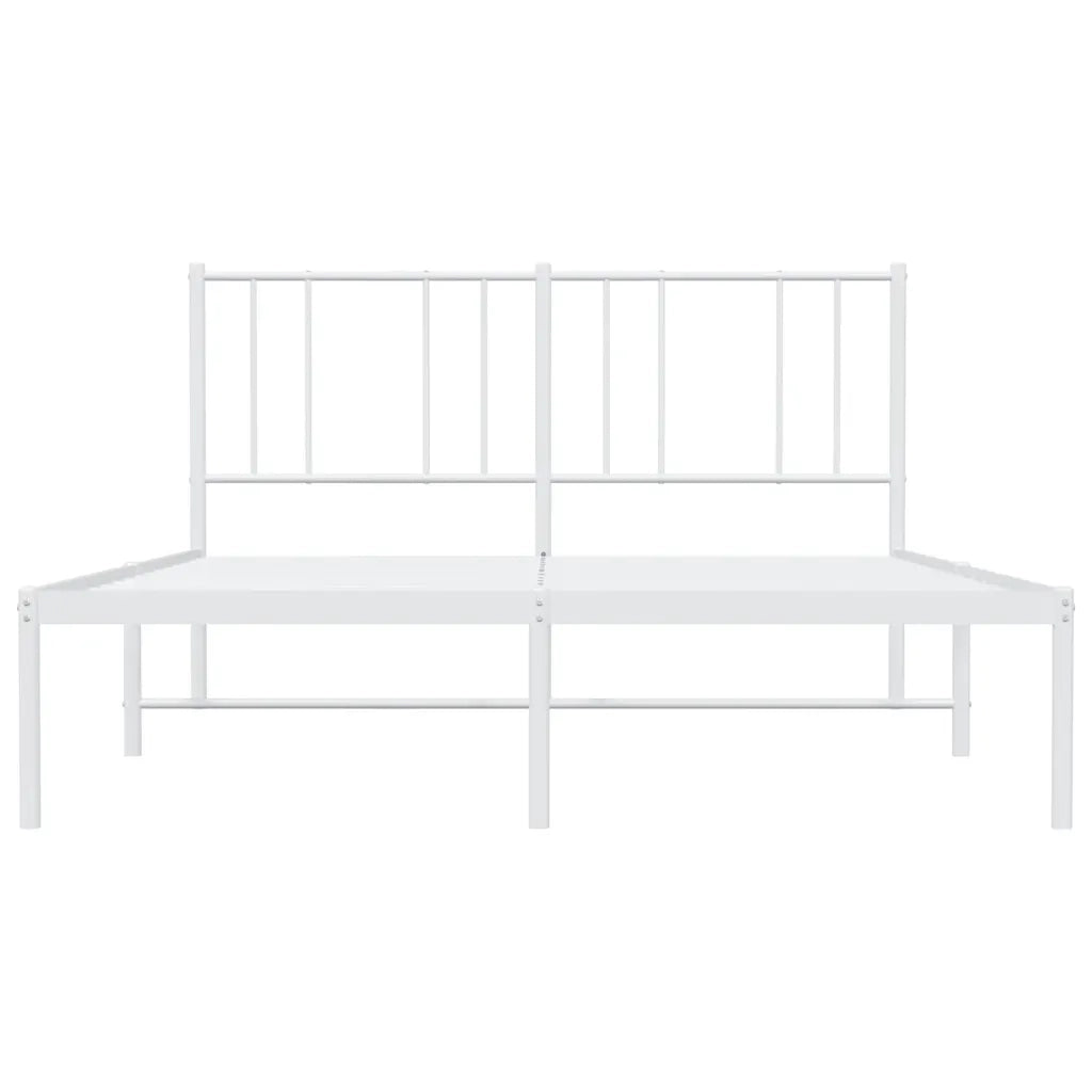 Giroletto con Testiera-Struttura Letto con testiera in Metallo Bianco 120x200 cm 782311