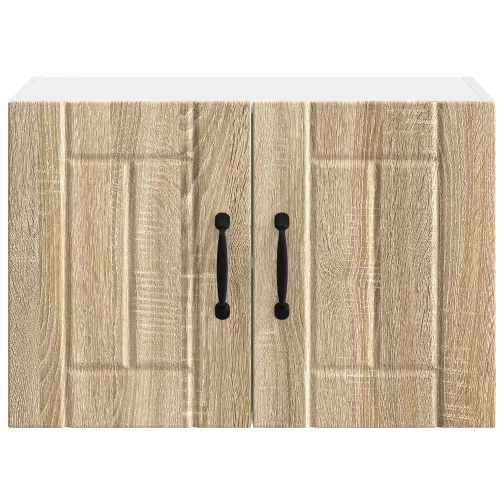 Set di 2 pensili da cucina moderni pratici per riporre oggetti 60 x 31 x 40 cm in legno composito effetto rovere Sonoma 02_0053945