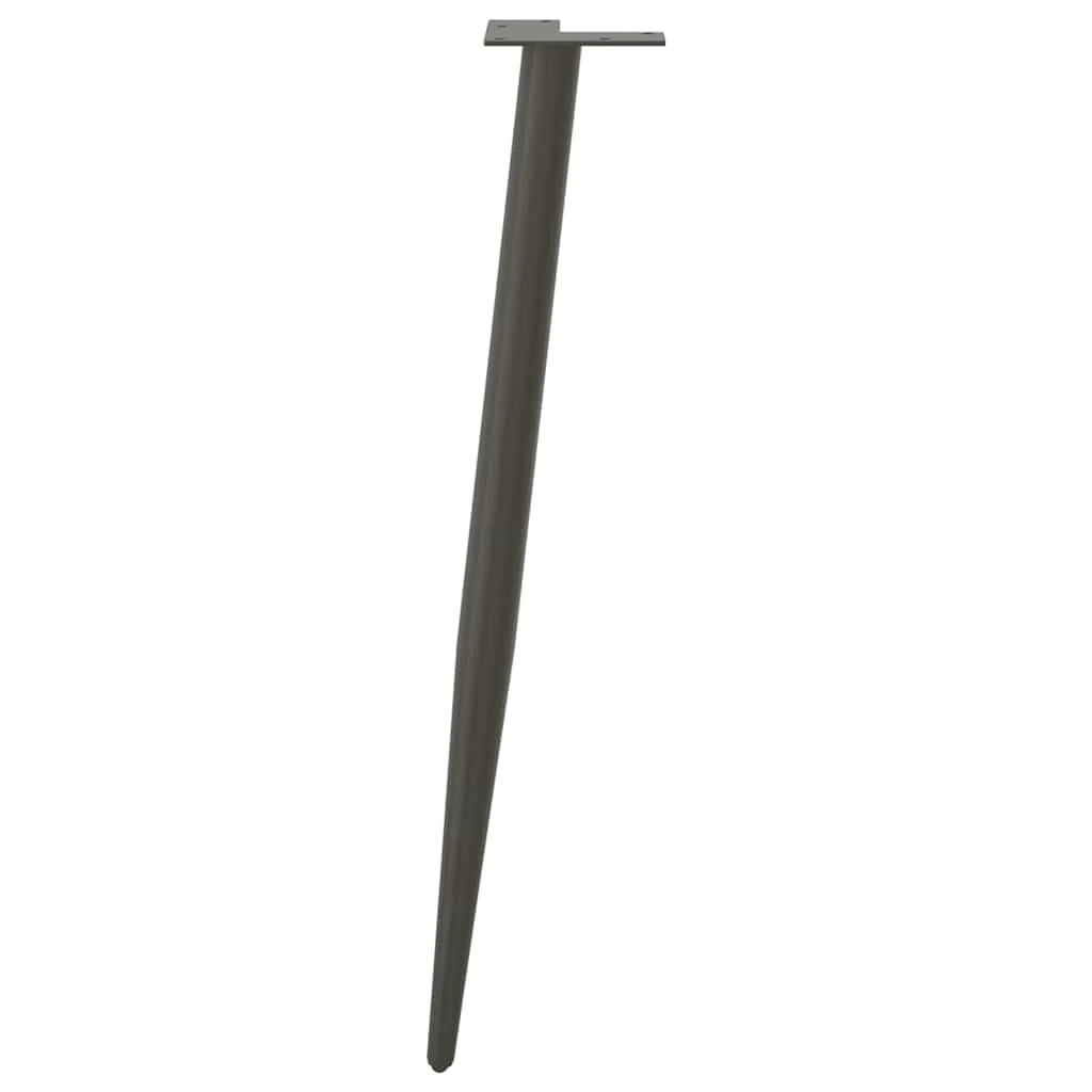 Set di 4 gambe coniche regolabili per tavolo consolle 72-73 cm in acciaio antracite 02_0056815
