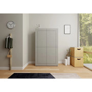 Credenza alta moderna 4 ante 100x35x165 cm Elios - Cashmere