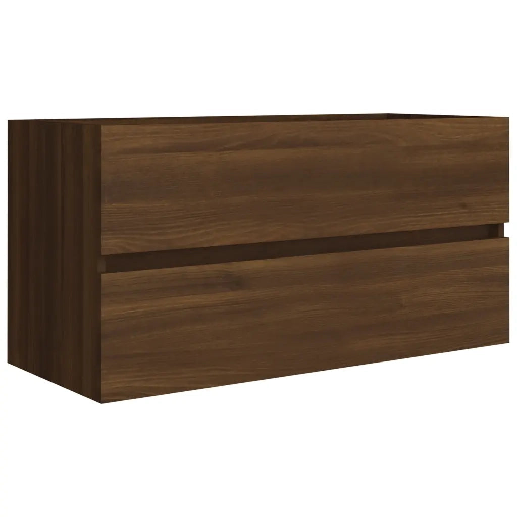 Mobile Lavabo Rovere Marrone 90x38,5x45 cm in Legno Multistrato 815656