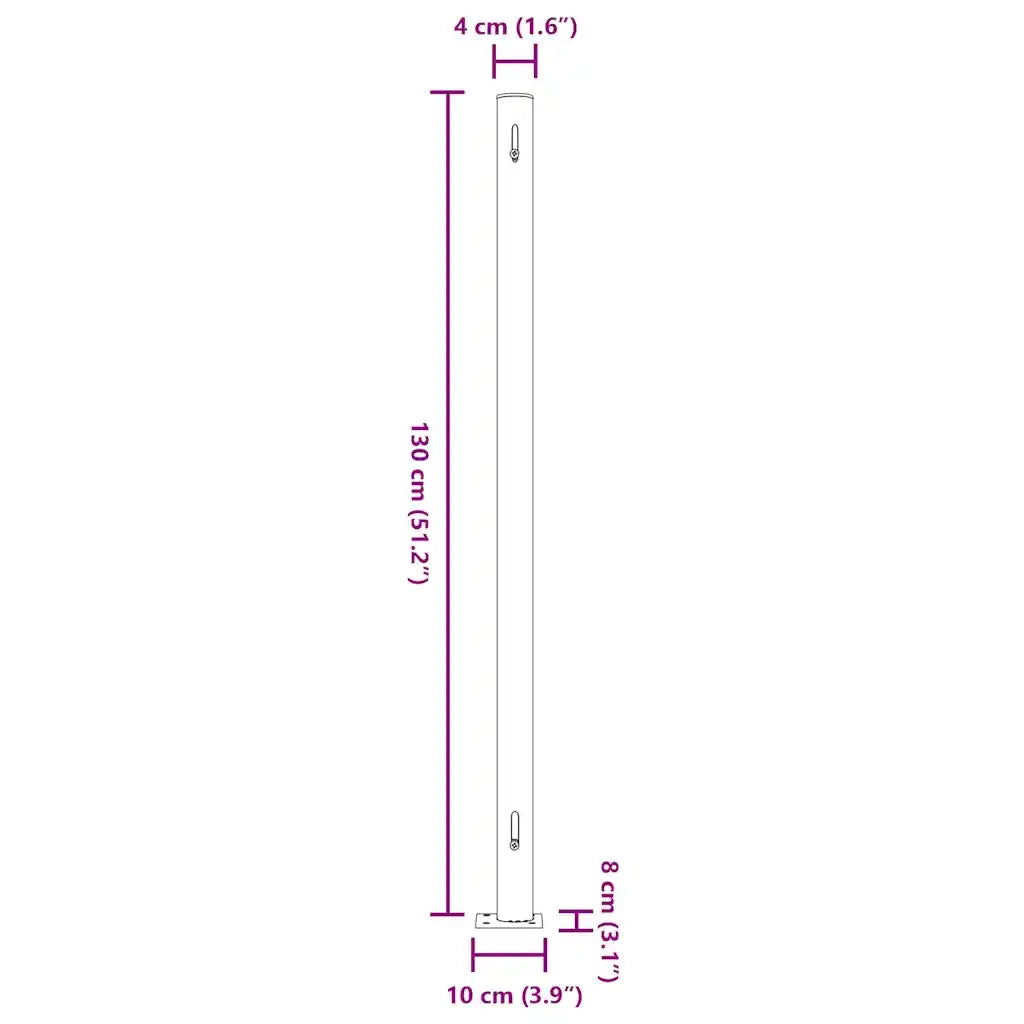 Tenda Laterale Retrattile per Patio 220x514 cm Nera 313429