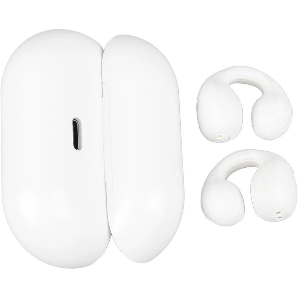 Trade Shop - Cuffie Wireless Bluetooth Auricolari A Conduzione Ossea Scatola Ricarica Design Ergonomico -