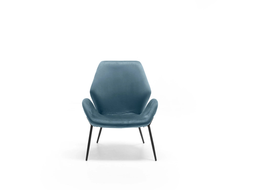 Poltrona da Salotto o da Camera Brandy 73x68x85 cm in Velluto Blu
