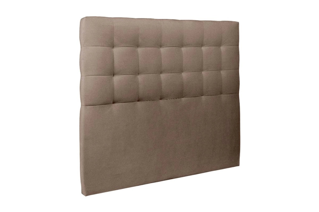 Letto 140x190 cm con testiera imbottita - Tessuto velluto