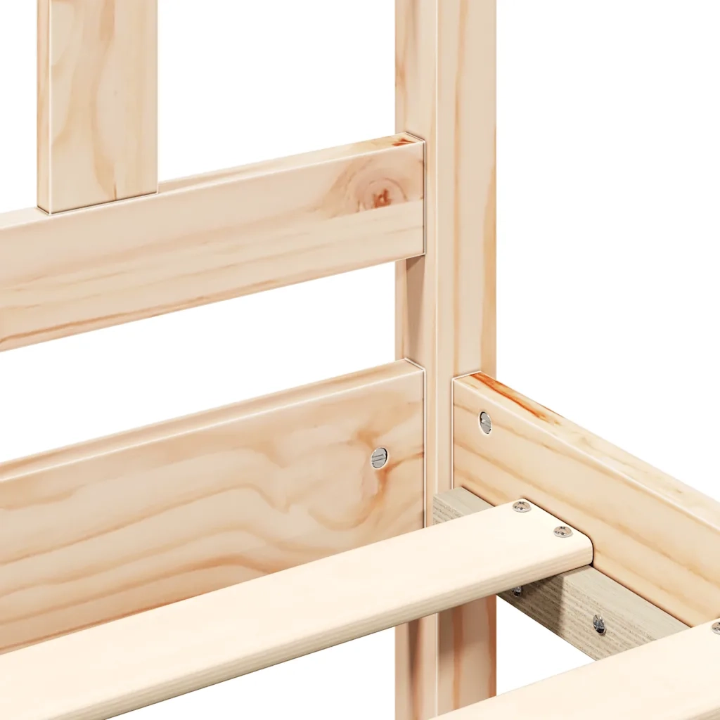 Giroletto con Testiera-Struttura Letto con testiera 120x200 cm in Legno Massello 988893